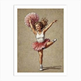 Cheerleader Art Print