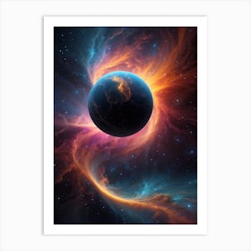 Earth In Space Print Art Print