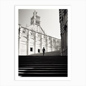 Siena, Italy,  Black And White Analogue Photography  2 Art Print