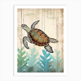 Beach House Sea Turtle  10 Art Print