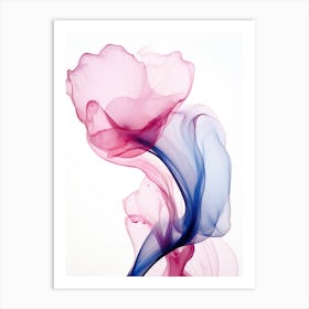 Pink And Blue Smoke Art Print