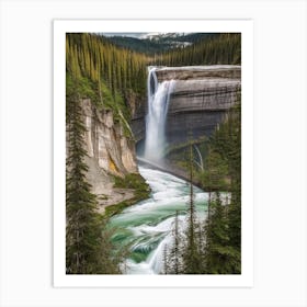 Sunwapta Falls, Canada Realistic Photograph (3) Art Print