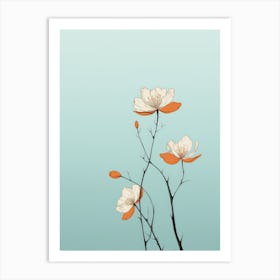 Asian Flowers Art Print