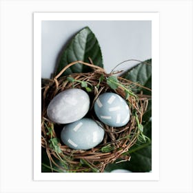 Easter Eggs In A Nest 8 Art Print