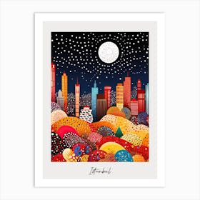 Poster Of Istanbul, Illustration In The Style Of Pop Art 2 Art Print