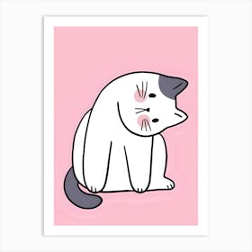 Kawaii Cat Art Print