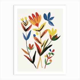 Painted Florals Kangaroo Paw 4 Art Print