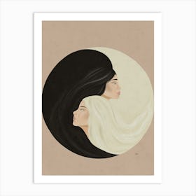 Yin Yang Soulmates Art Print