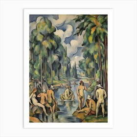 The Great Bathers Paul Czanne Art Print Art Print