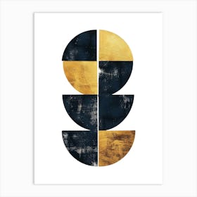 Gold And Black 23 Art Print