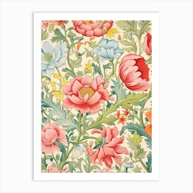 Floral Wallpaper 70 Art Print