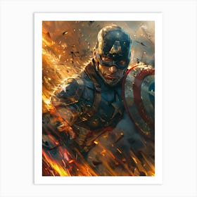 Captain America 49 Art Print