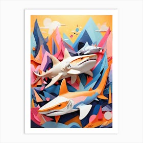 Sharks 2 Art Print