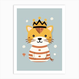 Little Tiger 4 Wearing A Crown Art Print