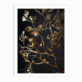 Gold Ginkgo Tree Art Print