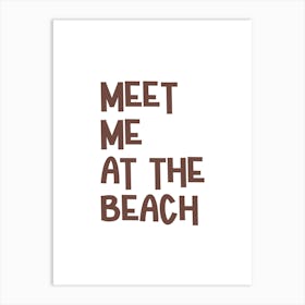 Beach Poster "Meet Me at the Beach" Rendezvous Vintage Art Print, Summer Retro Vibes, Housewarming Gift Art Print