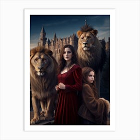 Absolute Reality V16 Vampire Sisters With A Lion Castle In The 2 Art Print
