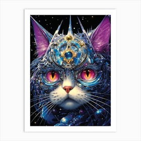 Cat In Space 3 Art Print