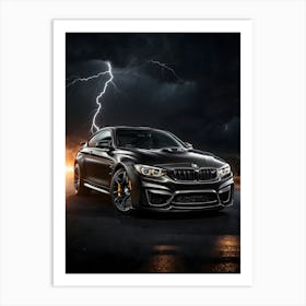 BMW In a Thunderstorm Art Print