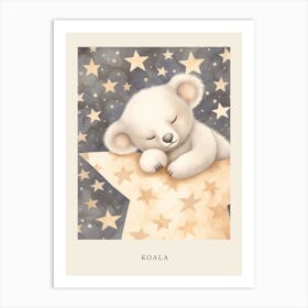 Sleeping Baby Koala 1 Nursery Poster Art Print