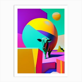 Taurus Planet Abstract Modern Pop Space Art Print