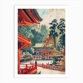 Nikko Toshogu Shrine Mid Century Modern 2 Art Print