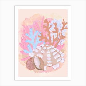 Pink Seashells Art Print