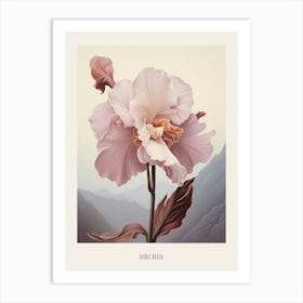 Floral Illustration Orchid 3 Poster Art Print