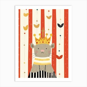 Little Mouse 1 Wearing A Crown Art Print