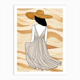 Woman In A Hat 12 Art Print