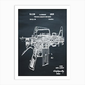 Ar15 M16 Assault Rifle Art Print