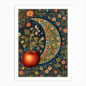 Apple And Moon Art Print