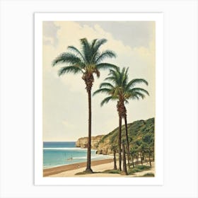 Falesia Beach Algarve Portugal Vintage Art Print