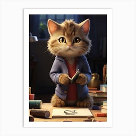 Mr Cat Art Print