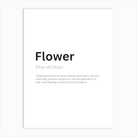 Flower Definition Meaning Art Print