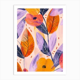 Abstract Floral Pattern 12 Art Print