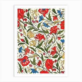 Floral Charm London Fabrics Floral Pattern 5 Art Print