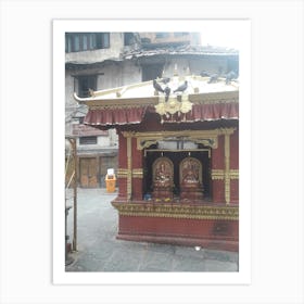 A Temple By Binod Dawadi Art Print