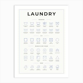 Laundry Symbols Art Print