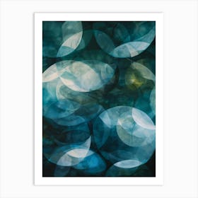 'Blue Circles' 4 Art Print