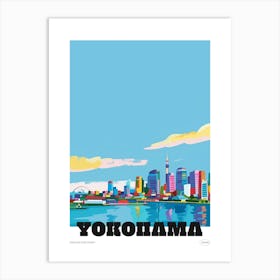 Yokohama Japan 3 Colourful Travel Poster Art Print