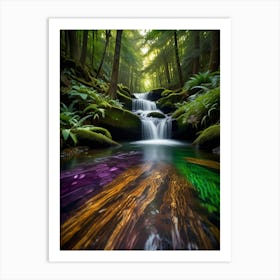 Waterfall In The Forest Art Print