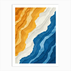 Abstract Sea Waves Art Print