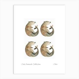 Cute Animals Collection Otter 4 Art Print