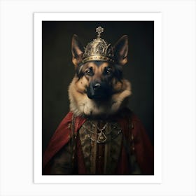 German Shepherd Baroque Art Print