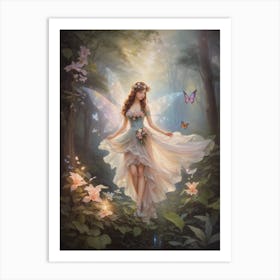 Fairy In The Forest Art Print