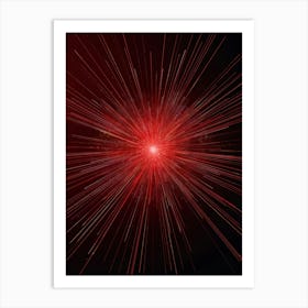 Red Burst Art Print