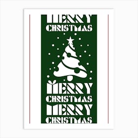 Merry Christmas Sign Art Print