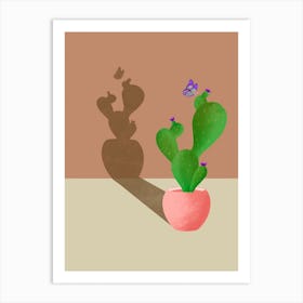 Cactus Shadow Art Print
