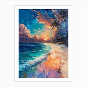 Sunset On The Beach 21 Art Print